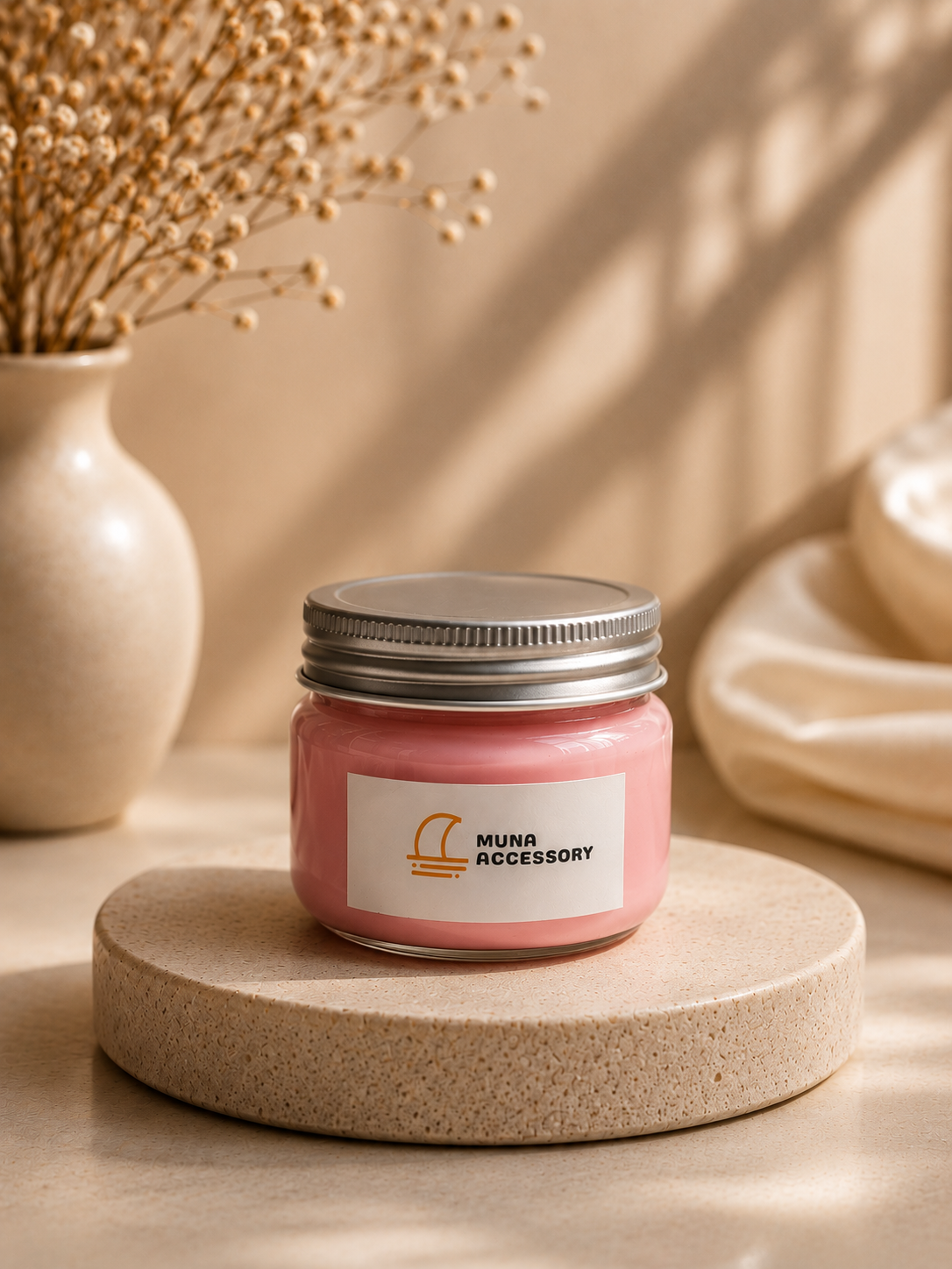 شمع جارِ معطر با سویا وکس طبیعی